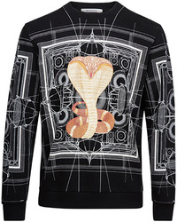 Givenchy Map Cobra Graphic Print Sweatshirt Black