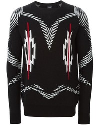 Marcelo Burlon County of Milan Intarsia Knit Sweater