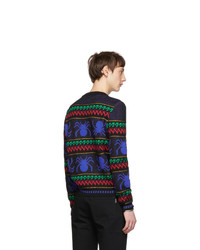 Saint Laurent Multicolor Rayures Araignees Sweater