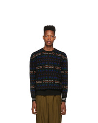 Kenzo Multicolor Wool All Over Logo Sweater