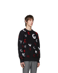 Givenchy Navy Logo Wool Sweater