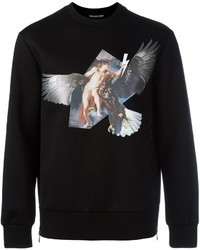 Neil Barrett Angel And Eagle Print Sweatshirt