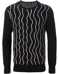 Neil Barrett Wavy Intarsia Sweater