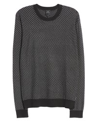 Armani Exchange Net Pattern Cotton Blend Sweater