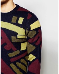 Scotch & Soda Pullover Knitted Sweater With Intarsia Panels