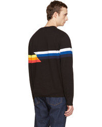 rag & bone Rag And Bone Black Glitch Graphic Sweater