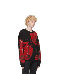 Misbhv Red And Black Kozue Sweater