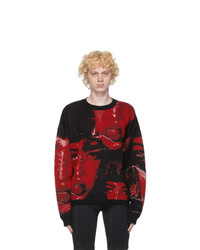 Misbhv Red And Black Kozue Sweater