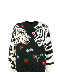 Sonia Rykiel Tiger Embroidered Sweater