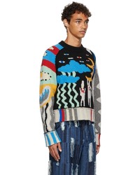 Charles Jeffrey Loverboy Wool Guddle Tassel Graphic Sweater