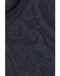 Etro Wool Paisley Print Pullover