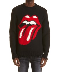 Alanui X The Rolling Stones Me Up Wool Sweater In Black Multicolor At Nordstrom