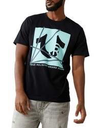 True Religion Brand Jeans 4 Line Cotton Graphic Tee In Jet Black At Nordstrom