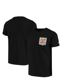 5TH AND OCEAN BY NEW ERA 5th Ocean By New Era Black San Francisco Giants Brushed Camo Pocket T Shirt