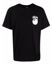 Stussy 8 Ball Logo Print T Shirt