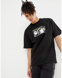 Sweet Sktbs 90s Loose T Shirt With Kiss Print In Black