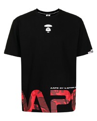 AAPE BY A BATHING APE Aape By A Bathing Ape Camouflage Logo Print Cotton T Shirt