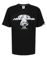 AAPE BY A BATHING APE Aape By A Bathing Ape Futura Iridescent Graphic Print T Shirt