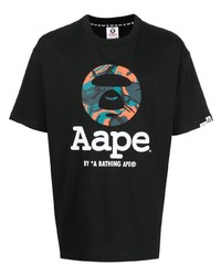 AAPE BY A BATHING APE Aape By A Bathing Ape Logo Print Short Sleeved T Shirt