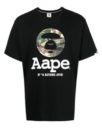 AAPE BY A BATHING APE Aape By A Bathing Ape Logo Print Short Sleeved T Shirt