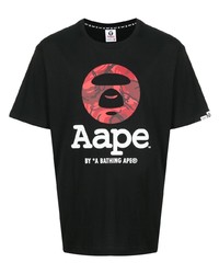 AAPE BY A BATHING APE Aape By A Bathing Ape Logo Print Short Sleeved T Shirt