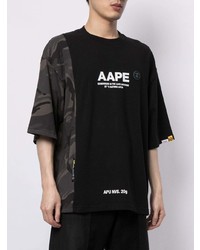 AAPE BY A BATHING APE Aape By A Bathing Ape Oversize Contrast Print T Shirt