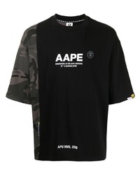 AAPE BY A BATHING APE Aape By A Bathing Ape Oversize Contrast Print T Shirt