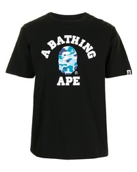 A Bathing Ape Abc College Logo Print Cotton T Shirt