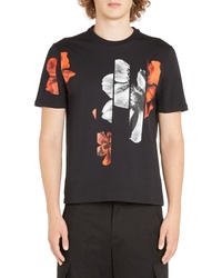 Neil Barrett Abstract Flower Graphic T Shirt