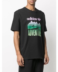 adidas Adventure Mountain Logo Print T Shirt