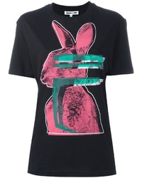 MCQ Alexander Ueen Glitch Bunny Print T Shirt