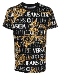 VERSACE JEANS COUTURE All Over Logo Print T Shirt