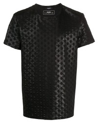 Balmain All Over Monogram Print T Shirt