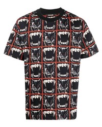 Roberto Cavalli Animal Print Checked T Shirt