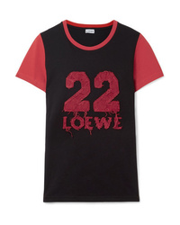Loewe Appliqud Cotton Jersey T Shirt