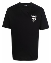 Karl Lagerfeld Aries Logo Print T Shirt