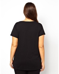 Asos Curve T Shirt With V Neck And Number Foil
