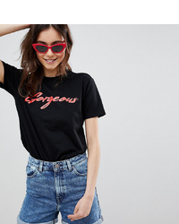 Asos Tall Asos Design Tall T Shirt With Gorgeous Print In Black