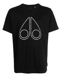Moose Knuckles Augustine Logo Print Cotton T Shirt