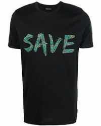 Save The Duck Ayan Logo Print Cotton T Shirt