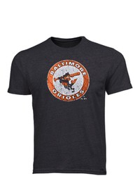 Majestic Threads Baltimore Orioles 1966 1988 Cooperstown Logo Tri Blend T Shirt