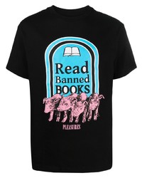 Pleasures Banned Books Logo Print T Shirt