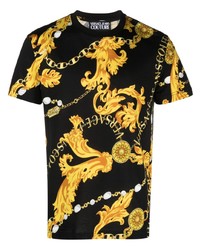 VERSACE JEANS COUTURE Barocco Print Crew Neck T Shirt