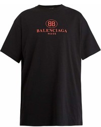 Balenciaga Bb Print Cotton T Shirt