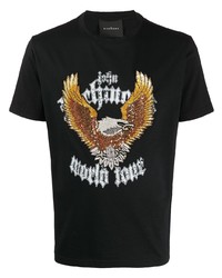 John Richmond Beaded Eagle Cotton T Shirt