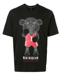 Blackbarrett Bear Print T Shirt