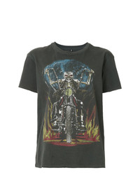 R13 Biker Skeleton Print T Shirt