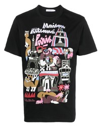 MAISON KITSUNÉ Bill Rebholz Paris Graphic T Shirt