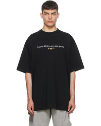 Vetements Black 000 Dollar T Shirt