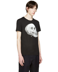 Alexander McQueen Black 3 D Skull T Shirt